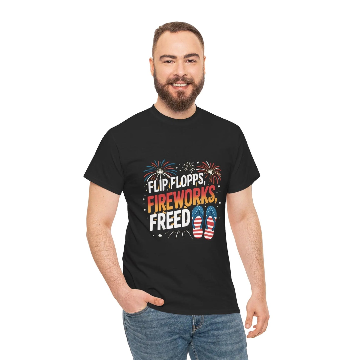Patriotic Tee Shirt - Flip Flop Independence Day 4th July USA American Patriotic T-Shirt Printify