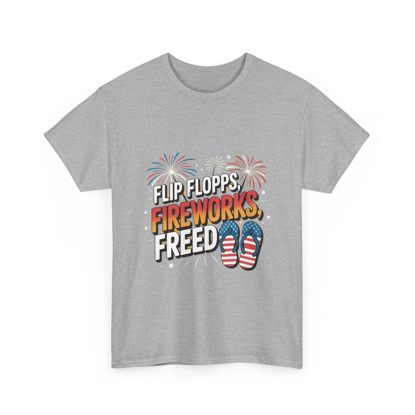 Patriotic Tee Shirt - Flip Flop Independence Day 4th July USA American Patriotic T-Shirt Printify