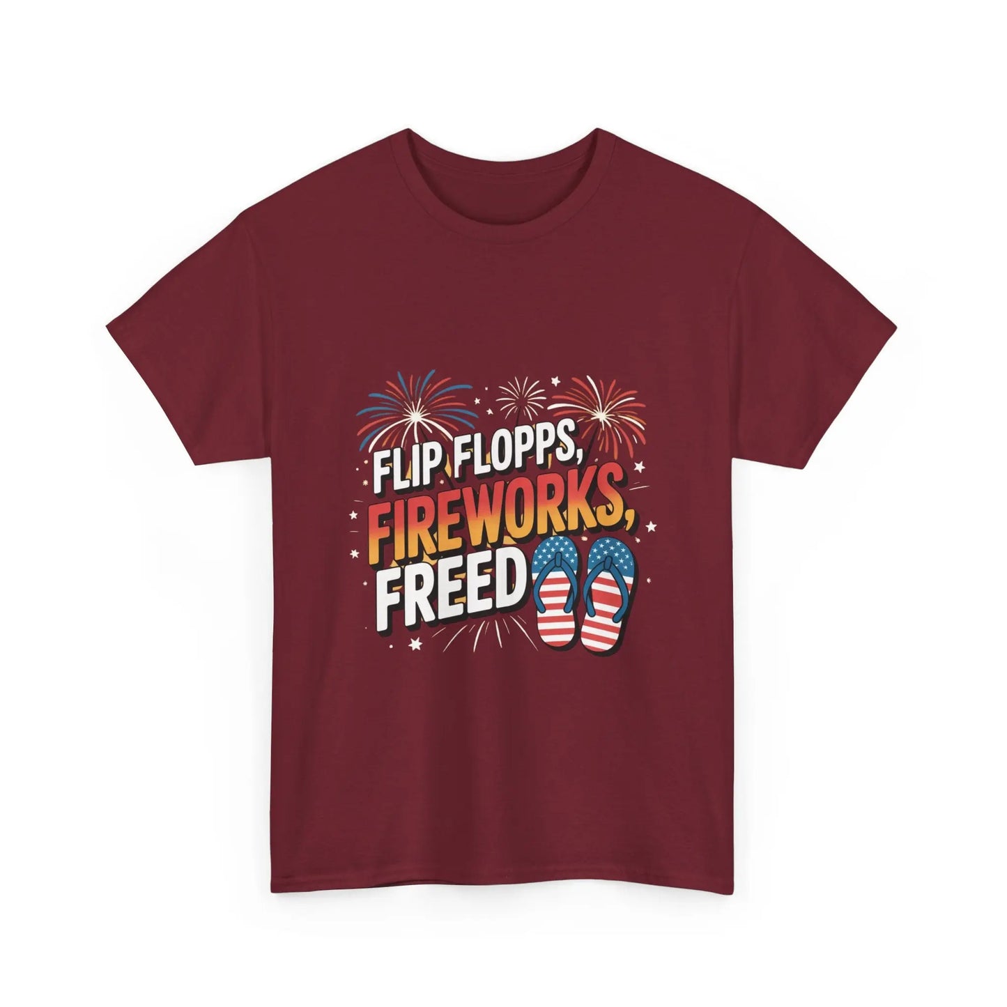 Patriotic Tee Shirt - Flip Flop Independence Day 4th July USA American Patriotic T-Shirt Printify