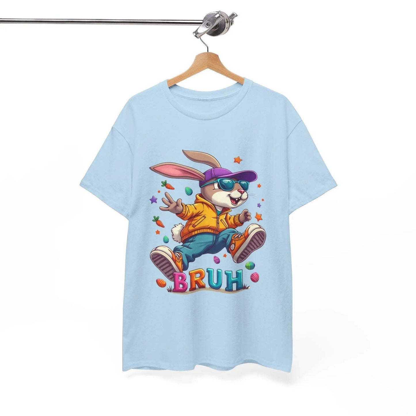 Cool Bunny Bruh Unisex Heavy Cotton Tee - Perfect for Spring Celebrations Printify