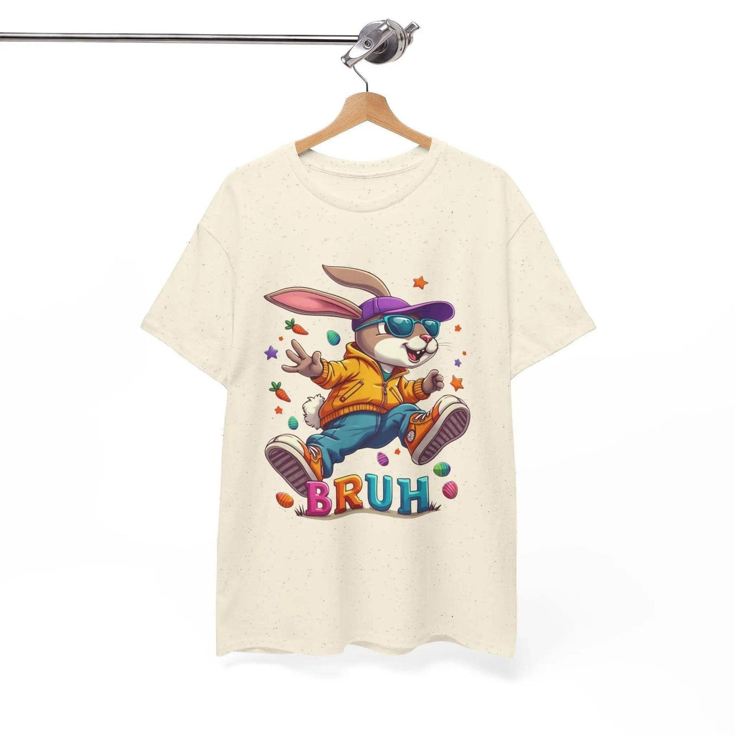 Cool Bunny Bruh Unisex Heavy Cotton Tee - Perfect for Spring Celebrations Printify