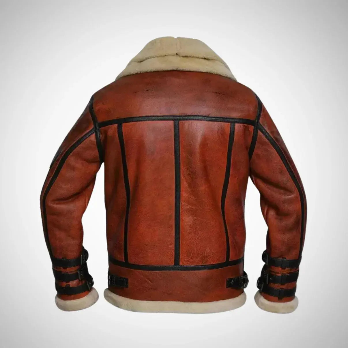 Men's RAF B3 Aviator Pilot Flying Sheepskin Bomber Jacket My Store