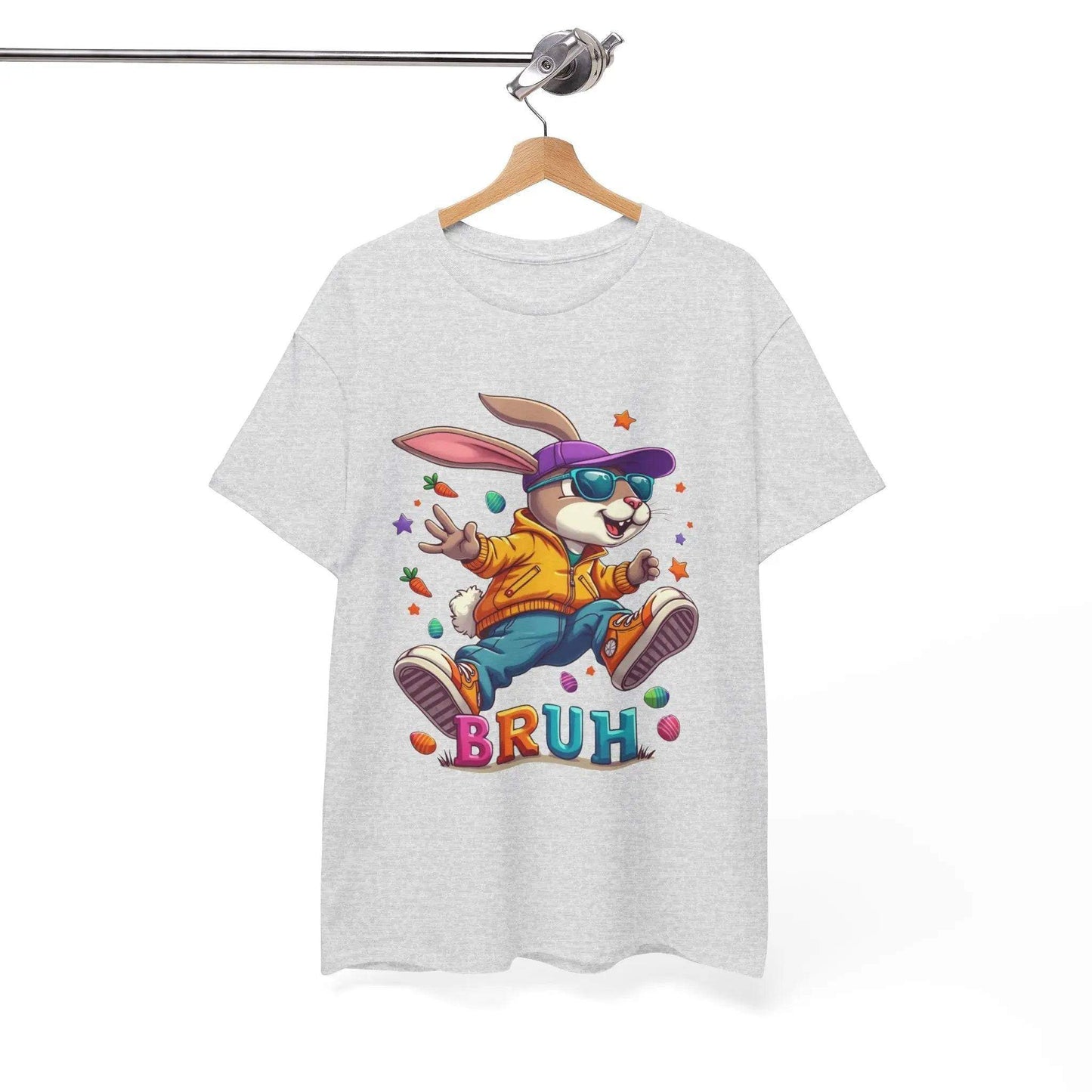 Cool Bunny Bruh Unisex Heavy Cotton Tee - Perfect for Spring Celebrations Printify