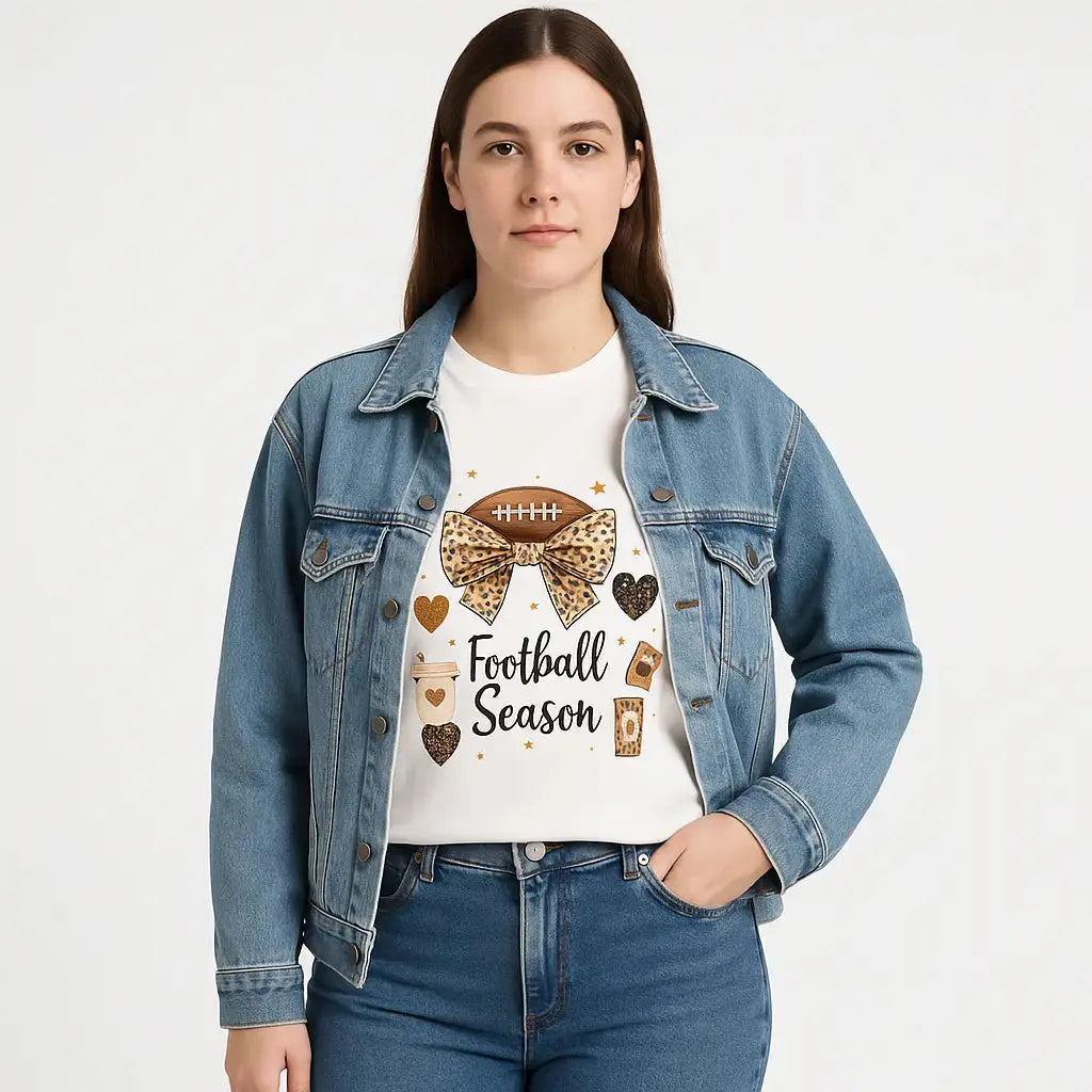 Football Season Unisex Heavy Cotton Tee - Perfect for Game Day and Tailgating Printify