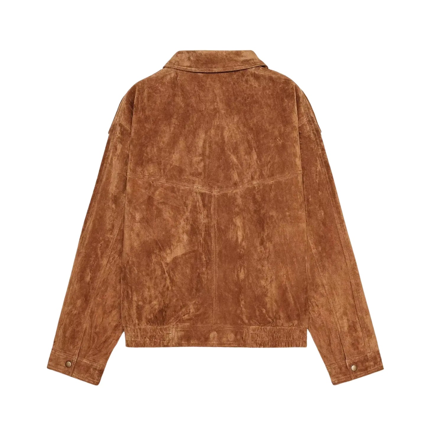 Sheep Skin Suede Leather Bomber Jacket with Pockets Camel XS - 3XL, Gift for Her, Women Fashion My Store