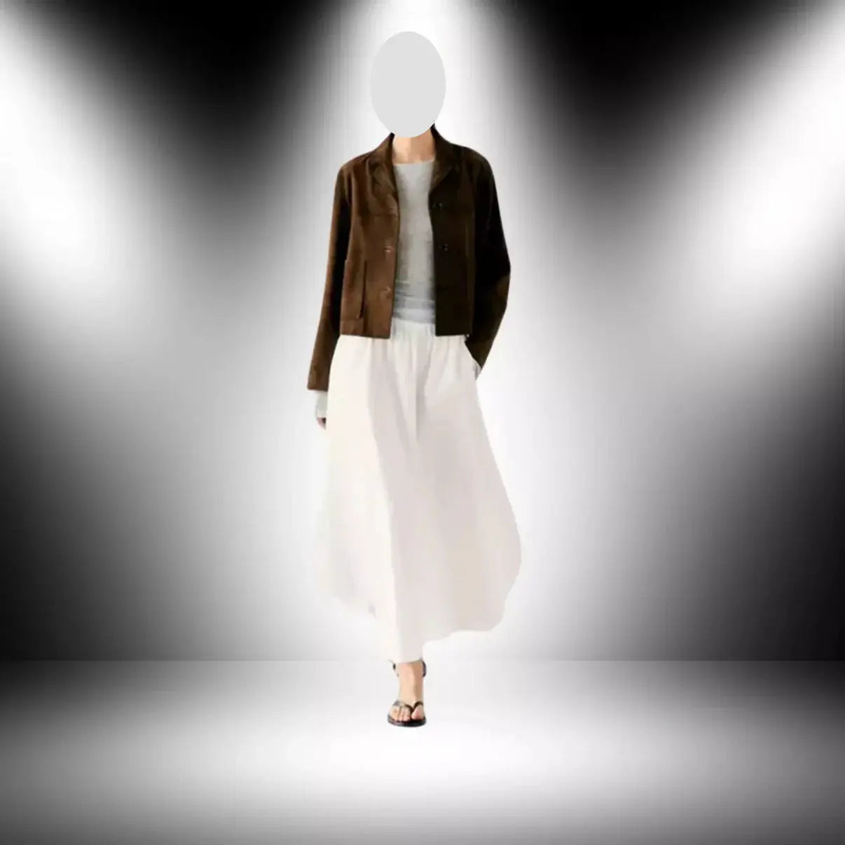 Women's Short Suede Leather Blazer Coat My Store