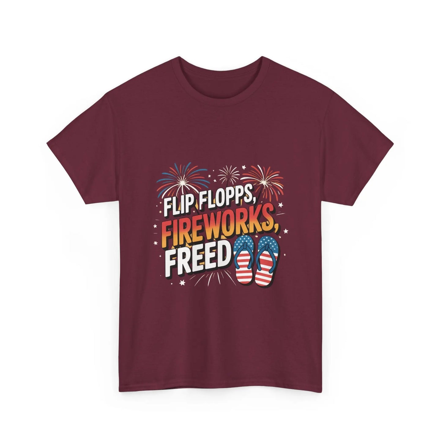 Patriotic Tee Shirt - Flip Flop Independence Day 4th July USA American Patriotic T-Shirt Printify