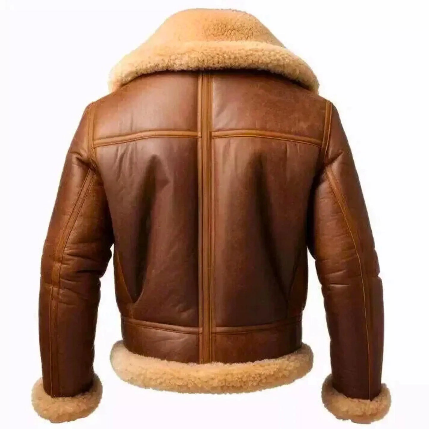 RAF B3 Shearling Bomber Jacket – Men’s Brown Sheepskin Leather Aviator Coat | Authentic WWII Pilot Style My Store
