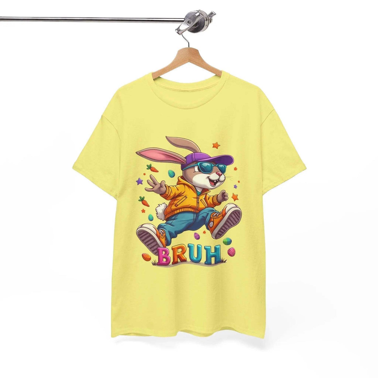 Cool Bunny Bruh Unisex Heavy Cotton Tee - Perfect for Spring Celebrations Printify