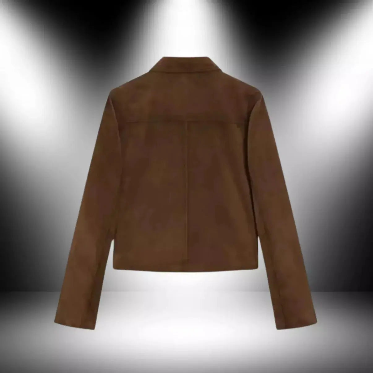 Women's Short Suede Leather Blazer Coat My Store