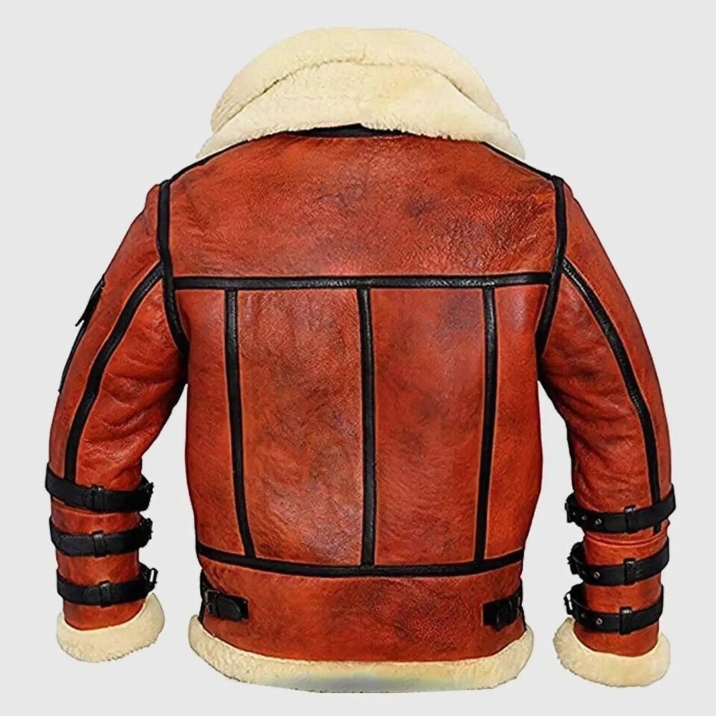 Buy Two‑Tone RAF B3 Real Leather Bomber Jacket – Pilot Aviator Jacket for Men My Store