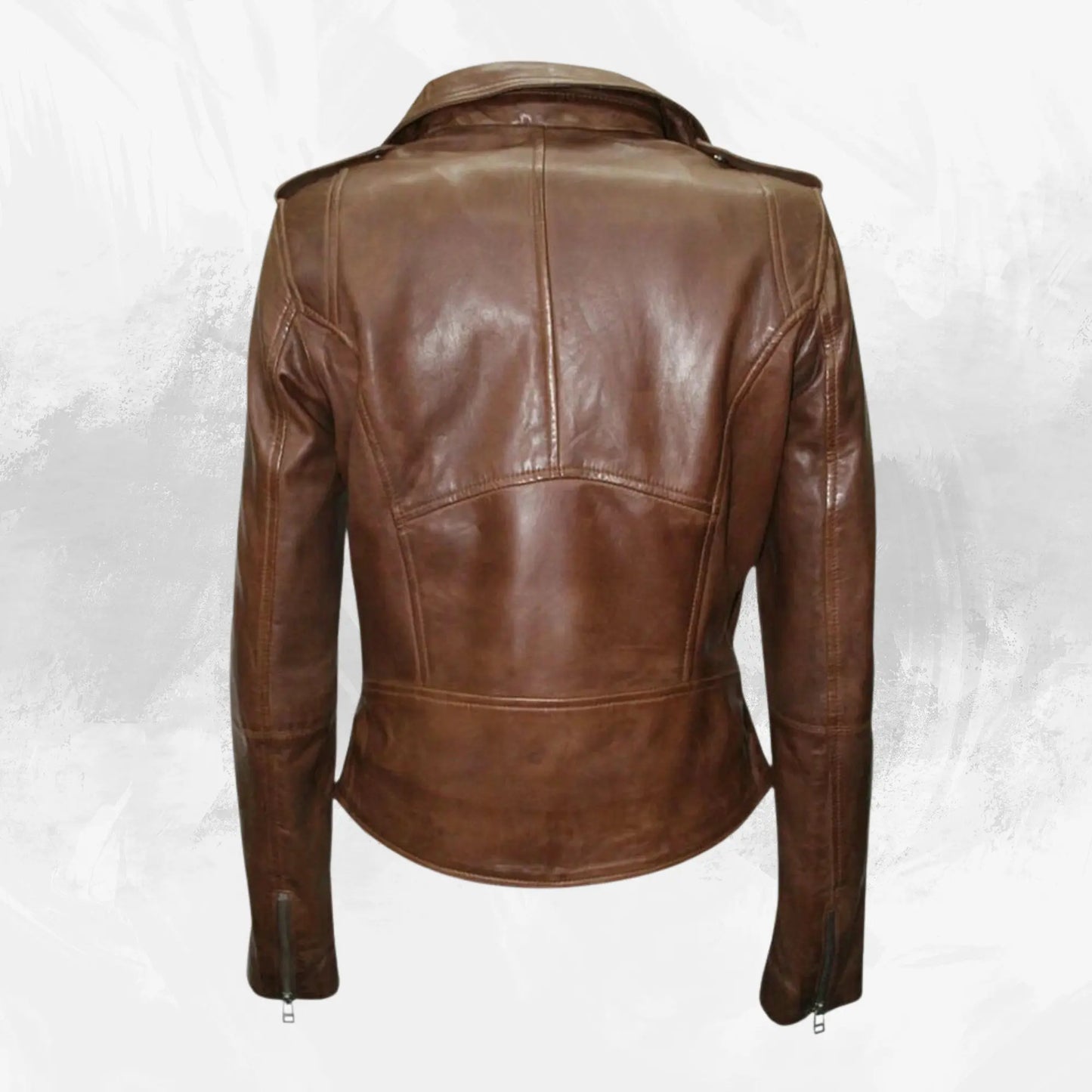 Women's Brown Real Leather Moto Jacket – Soft Lambskin Biker Style | Premium Fit | Genuine Leather Outerwear for Her My Store