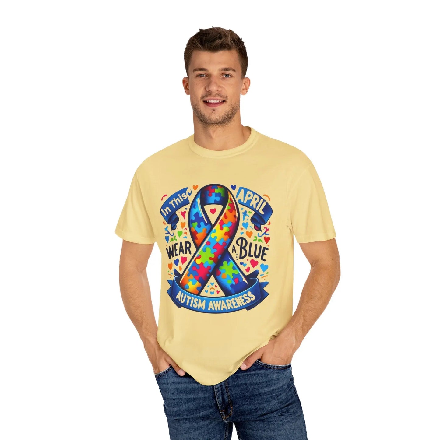 Autism Awareness T-Shirt - Wear Blue in April Printify