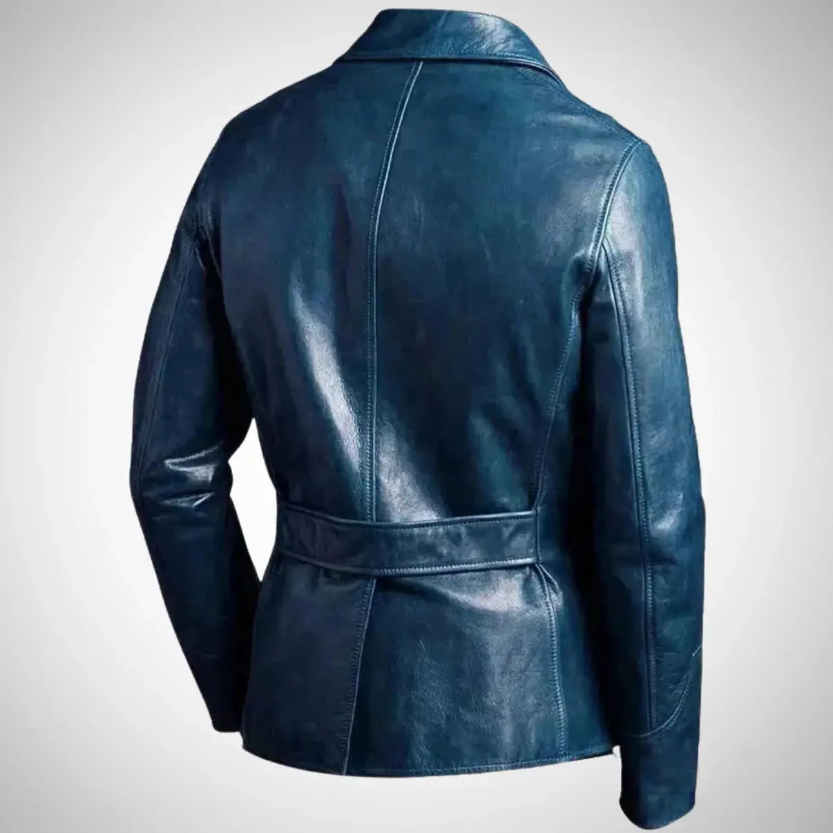Men’s Lambskin Slim Fit 4-Pocket Leather Blazer Jacket My Store