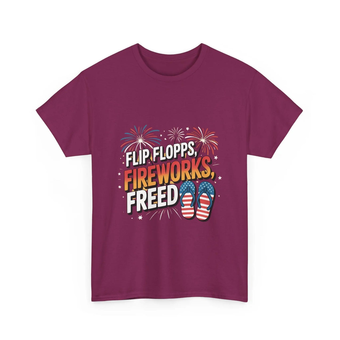 Patriotic Tee Shirt - Flip Flop Independence Day 4th July USA American Patriotic T-Shirt Printify
