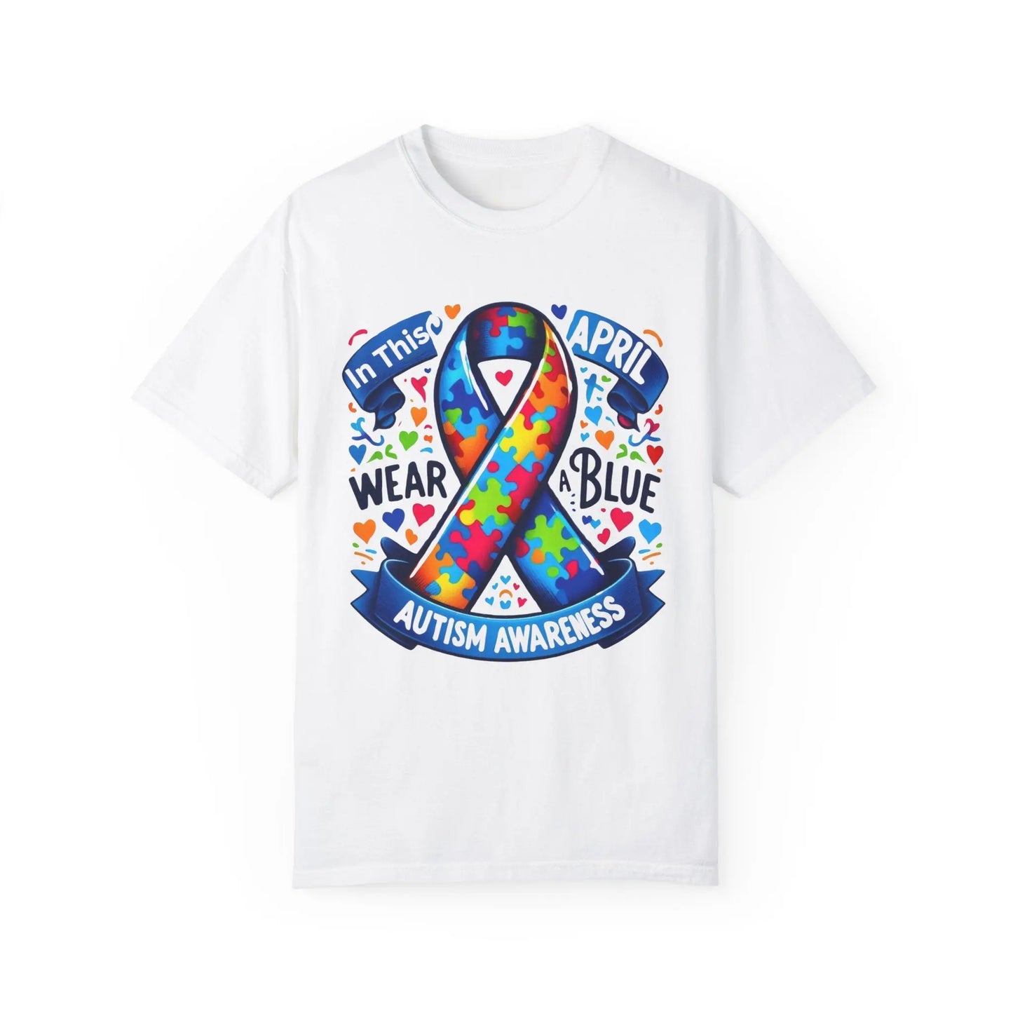 Autism Awareness T-Shirt - Wear Blue in April Printify