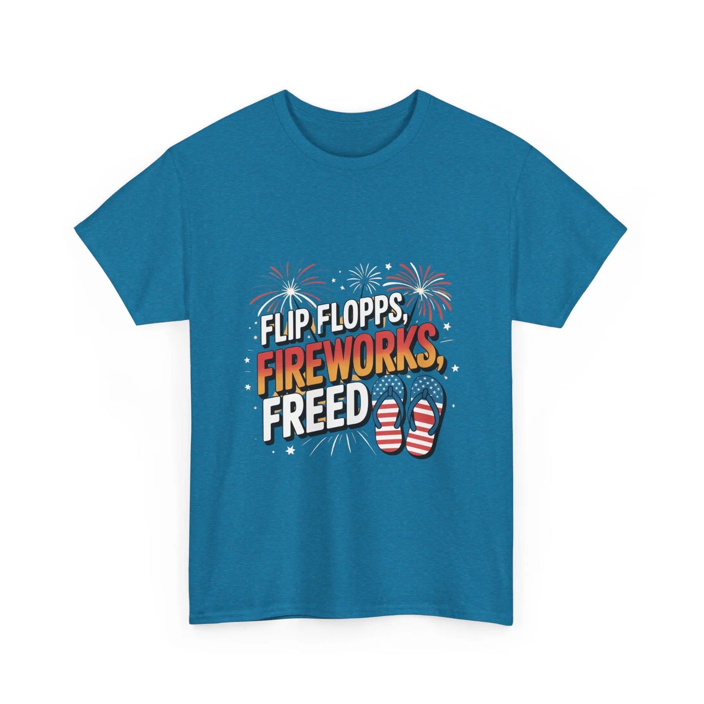 Patriotic Tee Shirt - Flip Flop Independence Day 4th July USA American Patriotic T-Shirt Printify