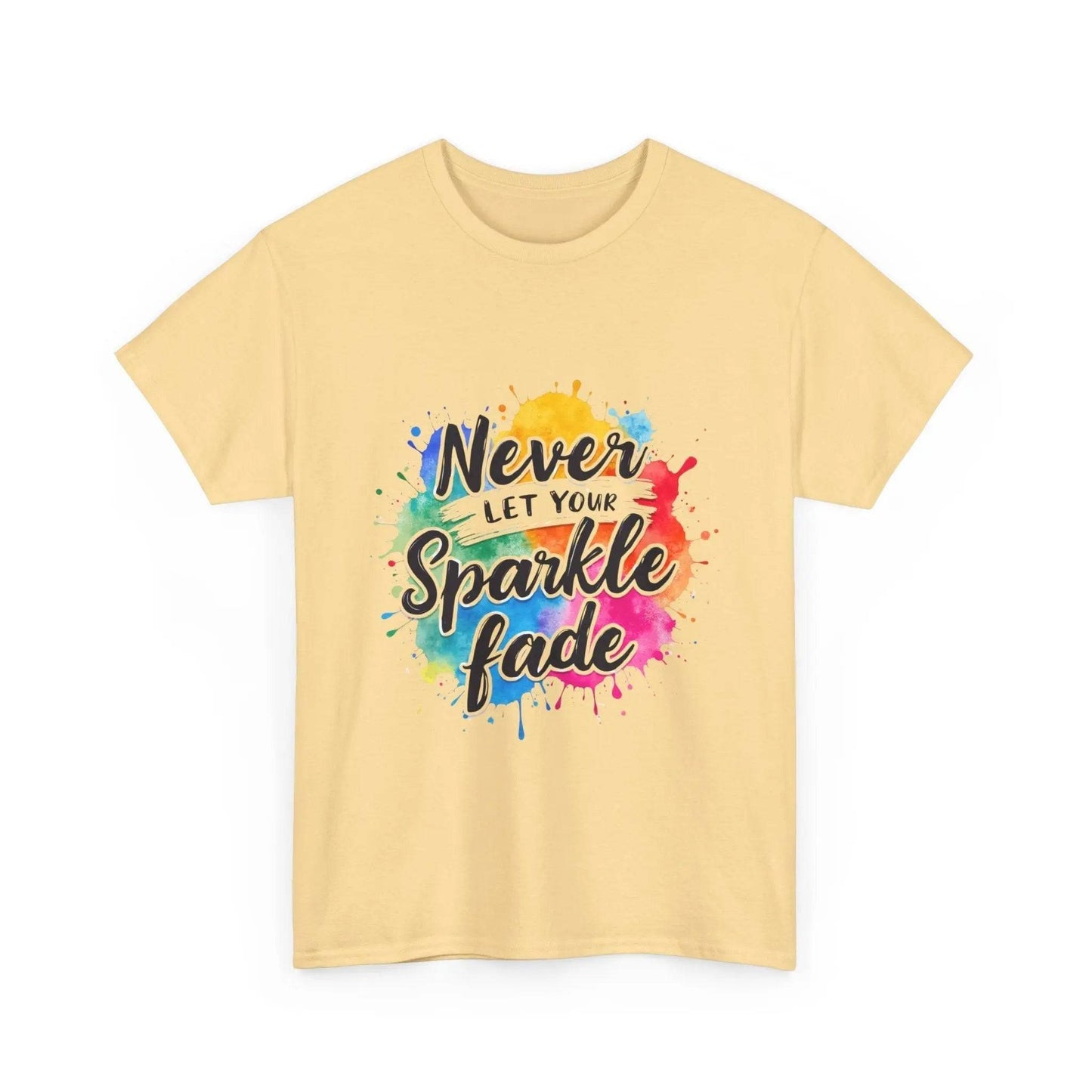 Inspirational Unisex Heavy Cotton Tee - 'Never Let Your Sparkle Fade' My Store