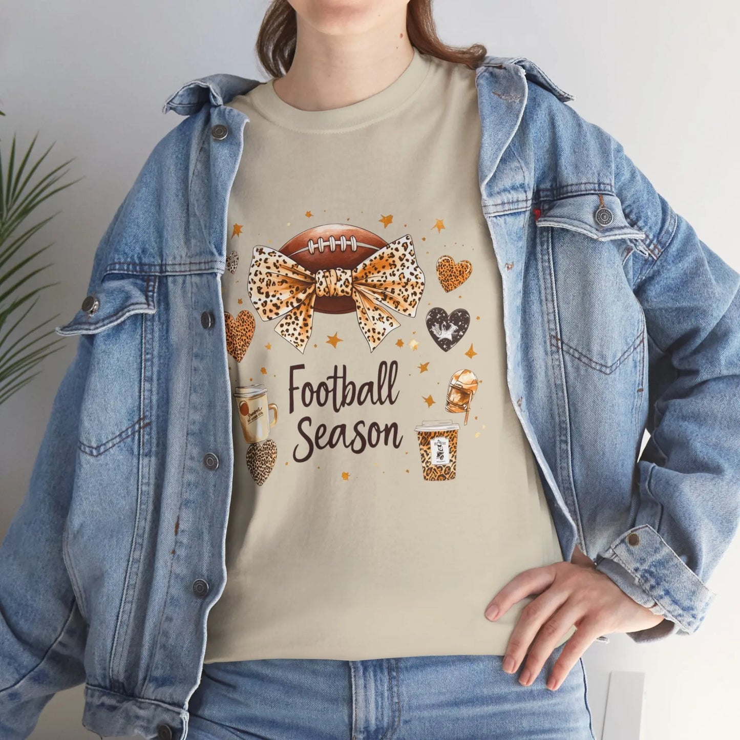Football Season Unisex Heavy Cotton Tee - Perfect for Game Day and Tailgating Printify