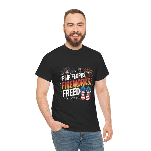 Patriotic Tee Shirt - Flip Flop Independence Day 4th July USA American Patriotic T-Shirt Printify