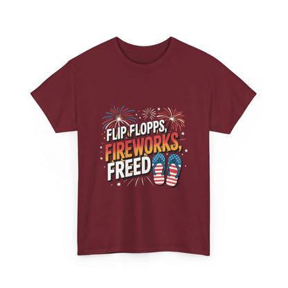 Patriotic Tee Shirt - Flip Flop Independence Day 4th July USA American Patriotic T-Shirt Printify