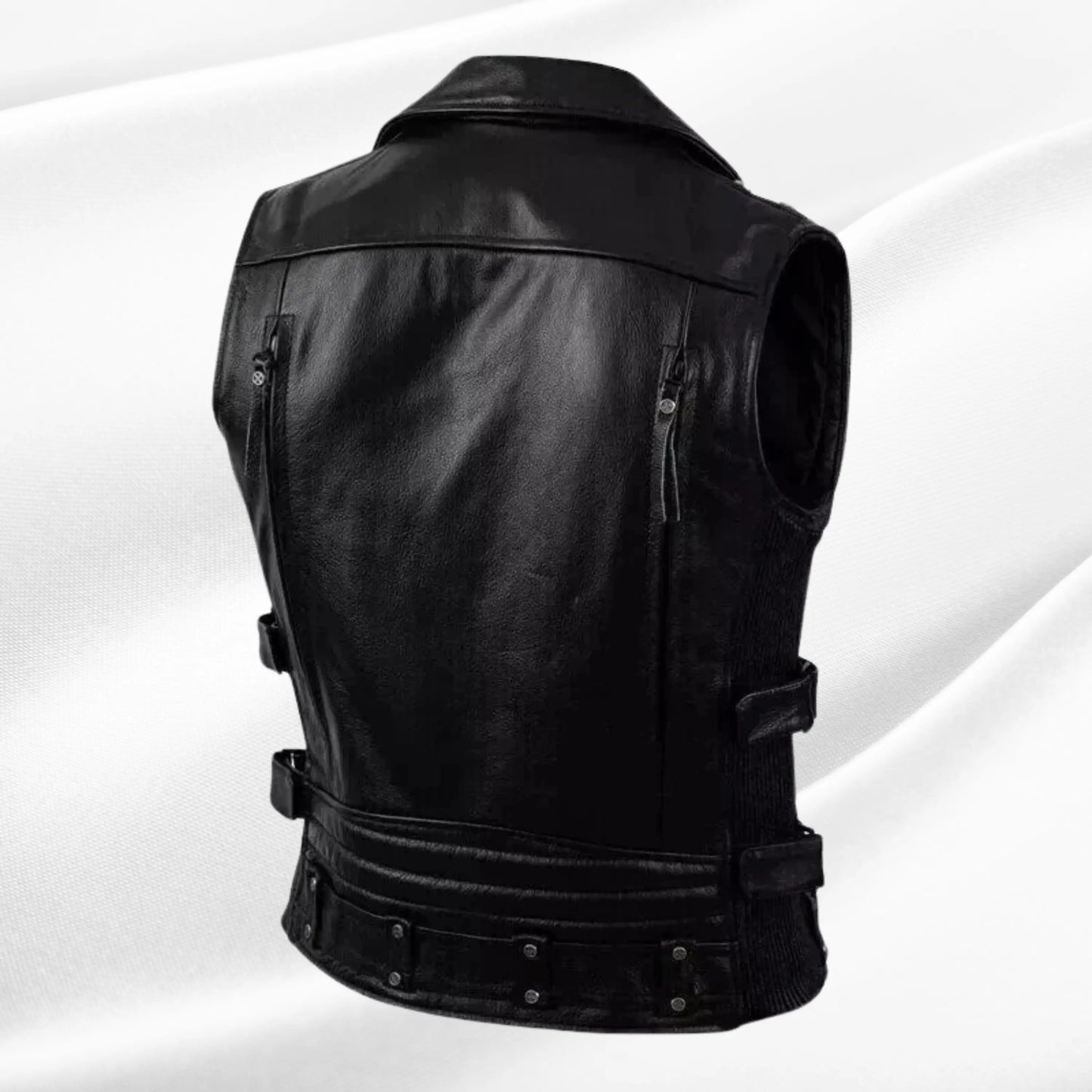 Men's Vintage Leather Motorcycle Vest – Custom Biker Bomber Jacket My Store