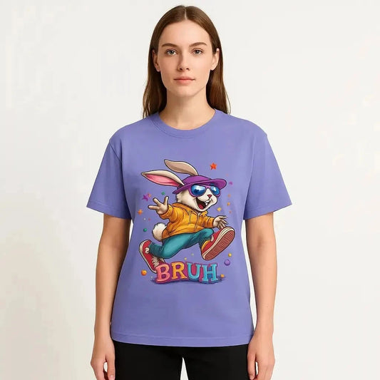 Cool Bunny Bruh Unisex Heavy Cotton Tee - Perfect for Spring Celebrations Printify