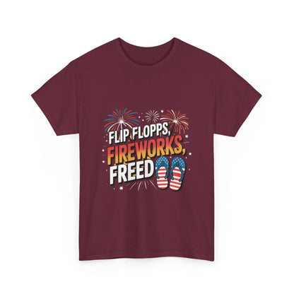 Patriotic Tee Shirt - Flip Flop Independence Day 4th July USA American Patriotic T-Shirt Printify