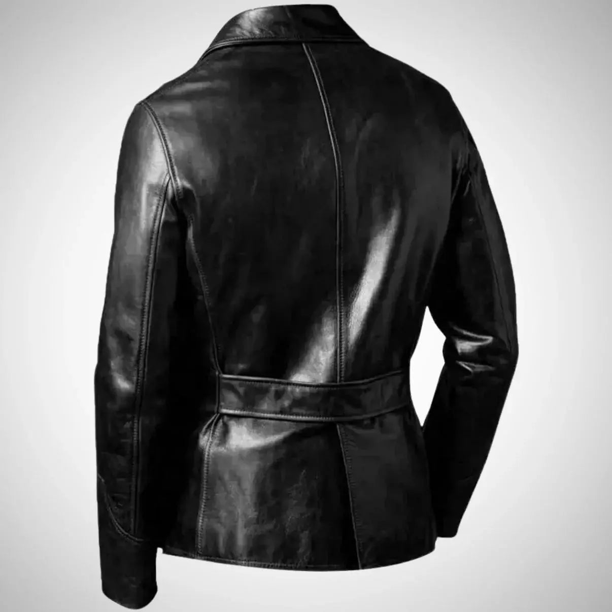 Men’s Lambskin Slim Fit 4-Pocket Leather Blazer Jacket My Store
