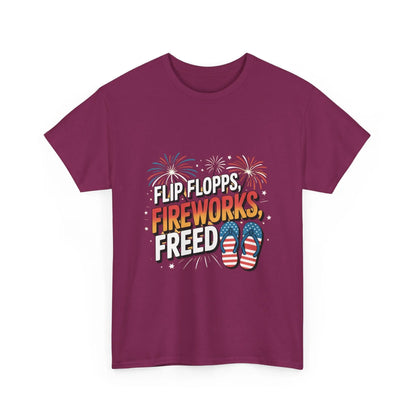 Patriotic Tee Shirt - Flip Flop Independence Day 4th July USA American Patriotic T-Shirt Printify