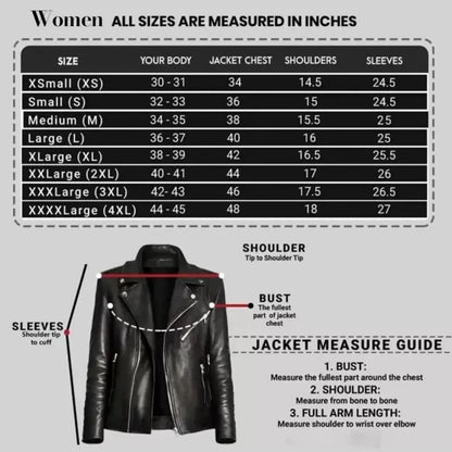 Genuine Cowhide Leather Jacket for Women